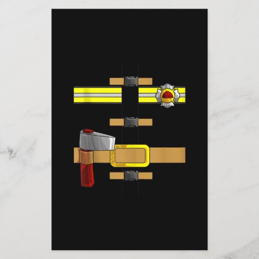 Cool Firefighter Uniform Funny DIY Halloween Flyer (Vorne)