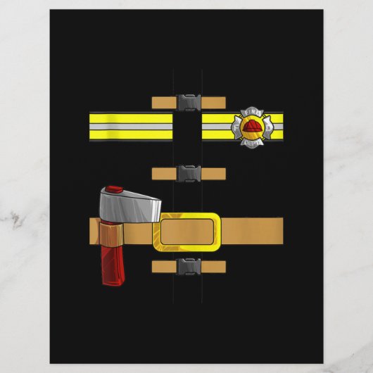 Cool Firefighter Uniform Funny DIY Halloween Flyer (Vorne)