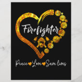 Cool Firefighter Uniform Funny DIY Halloween Flyer (Hinten)