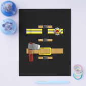 Cool Firefighter Uniform Funny DIY Halloween Flyer (Einzeln)