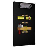 Cool Firefighter Uniform Funny DIY Halloween Klemmbrett (Rechts)
