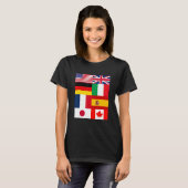 Cool Flags of The World Illustration Graphic Desi T-Shirt (Vorne ganz)