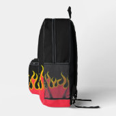 Cool Flame Initial Stylish Fire Burning Bedruckter Rucksack (Rechts)