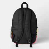 Cool Flame Initial Stylish Fire Burning Bedruckter Rucksack (Rückseite)