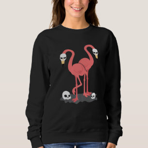 Cool Flamingo Animal Bird Skulls Fun Sweatshirt