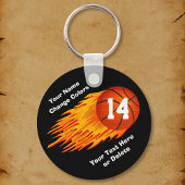 Cool flammende Personalisierte Basketball-Schlüsse Schlüsselanhänger