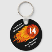 Cool flammende Personalisierte Basketball-Schlüsse Schlüsselanhänger (Vorderseite)