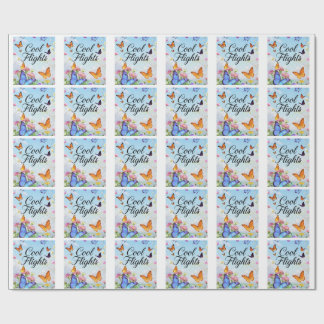 Cool Flights Schmetterling Geschenkpapier