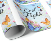 Cool Flights Schmetterling Geschenkpapier (Rolleneckpunkt)