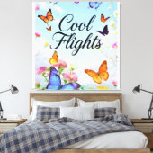 Cool Flights Schmetterling Leinwanddruck (Insitu (Schlafzimmer))