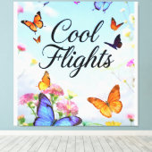 Cool Flights Schmetterling Leinwanddruck (Insitu (Holzboden))