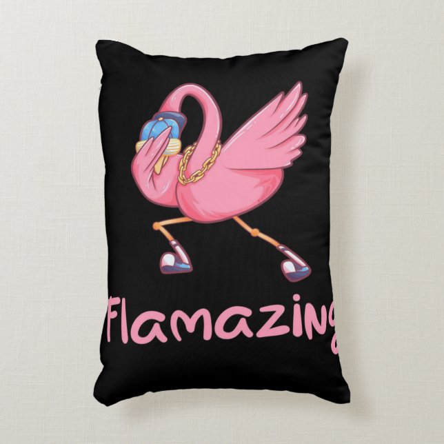 Cool Flverblüffend Flamingo Dekokissen (Vorderseite(Vertikal))
