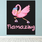Cool Flverblüffend Flamingo Leinwanddruck (Insitu (Holzboden))
