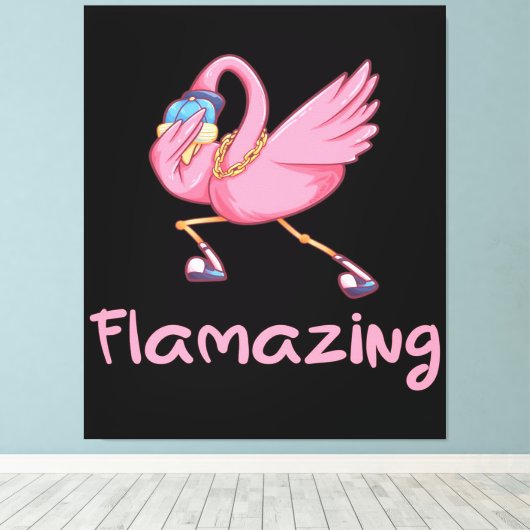 Cool Flverblüffend Flamingo Leinwanddruck (Insitu (Holzboden))