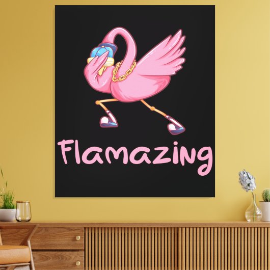 Cool Flverblüffend Flamingo Leinwanddruck (Insitu (Wohnzimmer))