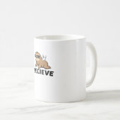 Cool Flying Sloth Believe Funny Motivational Desig Kaffeetasse (VorderseiteRechts)