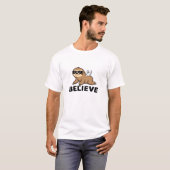 Cool Flying Sloth Believe Funny Motivational Desig T-Shirt (Vorne ganz)