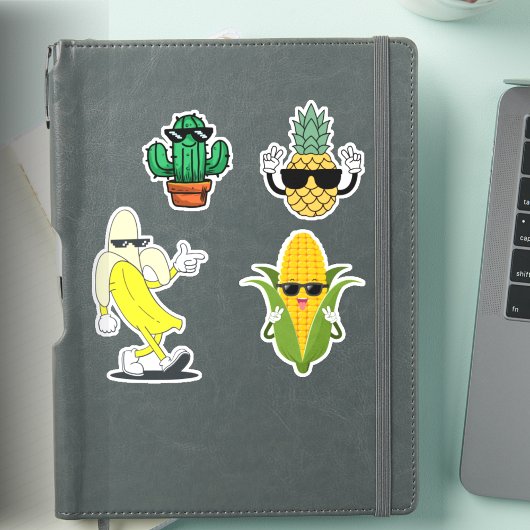 Cool Food Sticker Pack Funny Vinyl Stickers