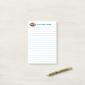 Cool Football Coach Lined Custom Post-it Klebezettel (Auf Schreibtisch)