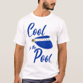 Cool For Pool Fun Summer Visor Design T-Shirt (Vorderseite)