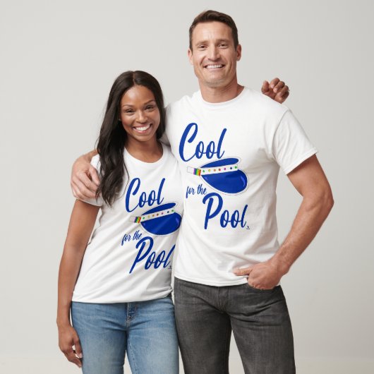 Cool For Pool Fun Summer Visor Design T-Shirt (Unisex)