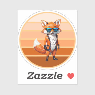 cool fox aufkleber