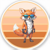 cool fox aufkleber (Vorderseite)