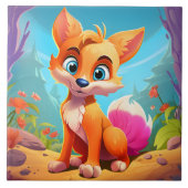 Cool Fox Behalte oder entwirft einen eigenen Fliese (Vorderseite)