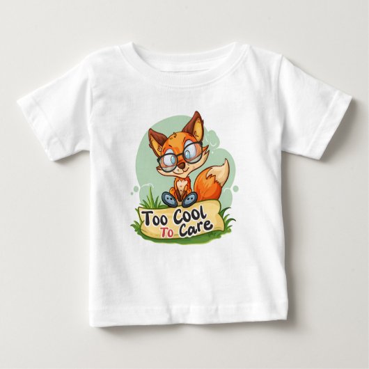 Cool Fox Karaofrei Baby T-shirt (Vorderseite)