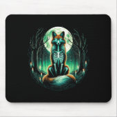 Cool Fox Skeleton Halloween Christmas Birthday  Mousepad (Vorne)