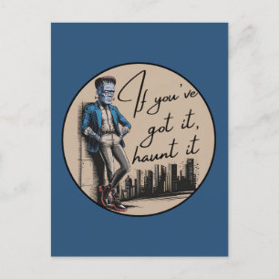 Cool Frankenstein, wenn du es Got hast, jagst es Feiertagspostkarte