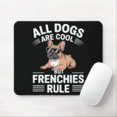 Cool French Bulldog Art For Men Women Kids Frenchi Mousepad (Mit Mouse)