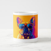 Cool French bulldog dog with sunglasses Jumbo-Tasse (Vorderseite)
