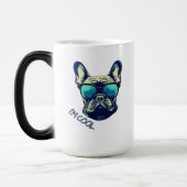 Cool French Bulldog in Sunglasses Verwandlungstasse (Links)