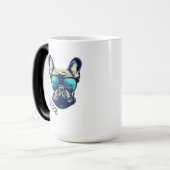 Cool French Bulldog in Sunglasses Verwandlungstasse (Vorderseite Links)