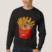 Cool Frenchie Fries Funny French Fries Sweatshirt (Vorderseite)