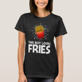 Cool Fries For Boys Kids French Fry  Fast Food T-Shirt (Vorderseite)