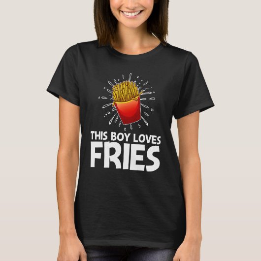 Cool Fries For Boys Kids French Fry Fast Food T-Shirt (Vorderseite)