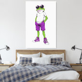 Cool Frog Canvas – Funny Glasses Frog Kids WallArt Leinwanddruck (Insitu (Schlafzimmer))
