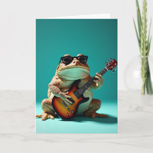 Cool Frog Musician Geburtstagskarte Karte