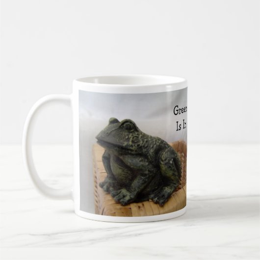 Cool Froschgrün ist in Kaffeetasse (Links)