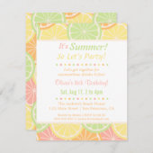 Cool Fruchtige Sommergeburtstagsfeierlichkeiten Einladung (Vorne/Hinten)