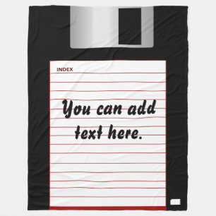Cool fügen Sie Ihren eigenen Text Retro Diskette-S Fleecedecke