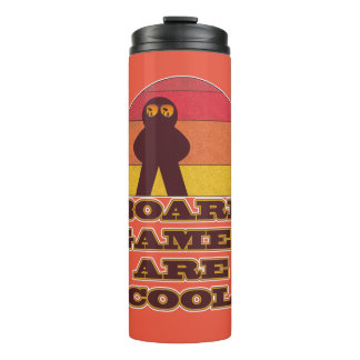 Cool Fun Board Games Meeple Cartoon Thermosbecher