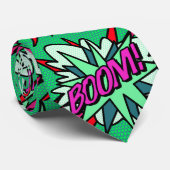 Cool Fun Comic Book BOOM Superhero Neck Tie Krawatte (Gerollt)