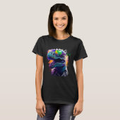 Cool fun dinosaur Rex with sunglasses T-Shirt (Vorne ganz)