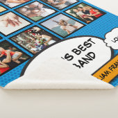 Cool Fun Husband Comic Foto Collage Blau Sherpadecke (3/4)