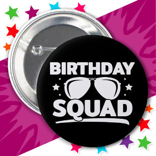 Cool Fun Matching Group Party Crew Geburtstagskola Button