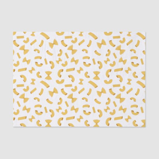 Cool fun pasta macaroni pattern on white seidenpapier (Vorderseite)