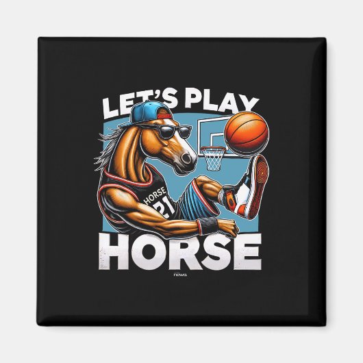 Cool Fun Sketll Pferd Tritt Ll - Lass uns Pferd sp Magnet (Vorne)